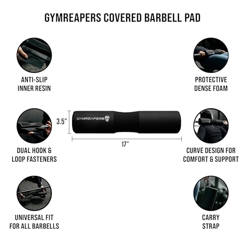 Image of Gymreapers Barbell Squat Pad - Protective Bridge Pad For Hip Thrust, Squats, Lunges - Hip Support, Neck Protection For Bar