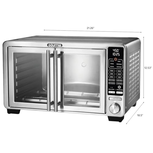 Gourmia XL Digital Air Fryer Toaster Oven with Single-Pull French Doors