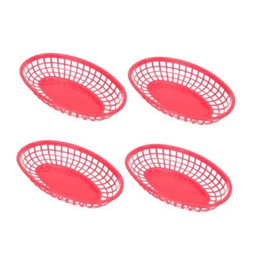 Cabilock 4Pcs Fast Food Baskets Versatile Desktop Storage Containers for Vegetables Fruits and Snacks for Home and Restaurant Use Lightweight and Design