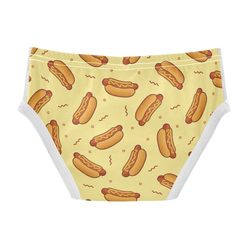 Boys' Exclusive Briefs Toddler Underwear 95% Combed Cotton Boxerbriefs 2T Hot Dog Pattern 802