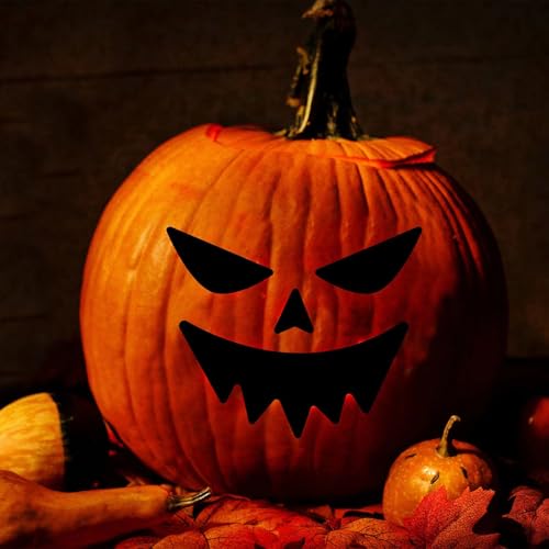 Guaber 8X/Set Pumpkins Expressions Stickers Halloween Stickers Funny Self-Adhesive Stickers Halloween Decorative Stickers thumb #3