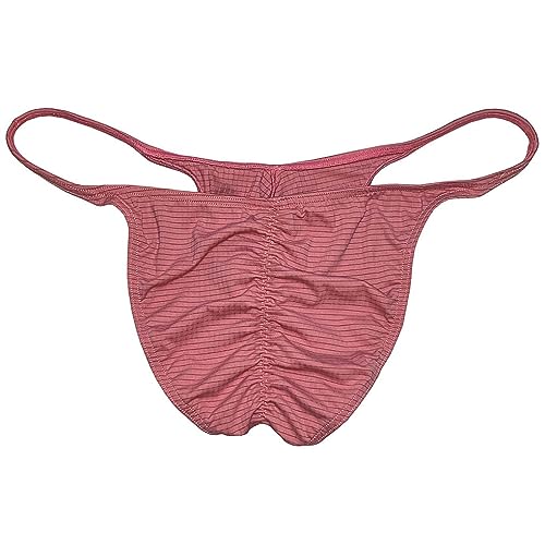 Men's Check Spandex Bikini Briefs Underwear Cheek Briefs Panties Close Fitting Ruched Back Underpants Tiny Waist4