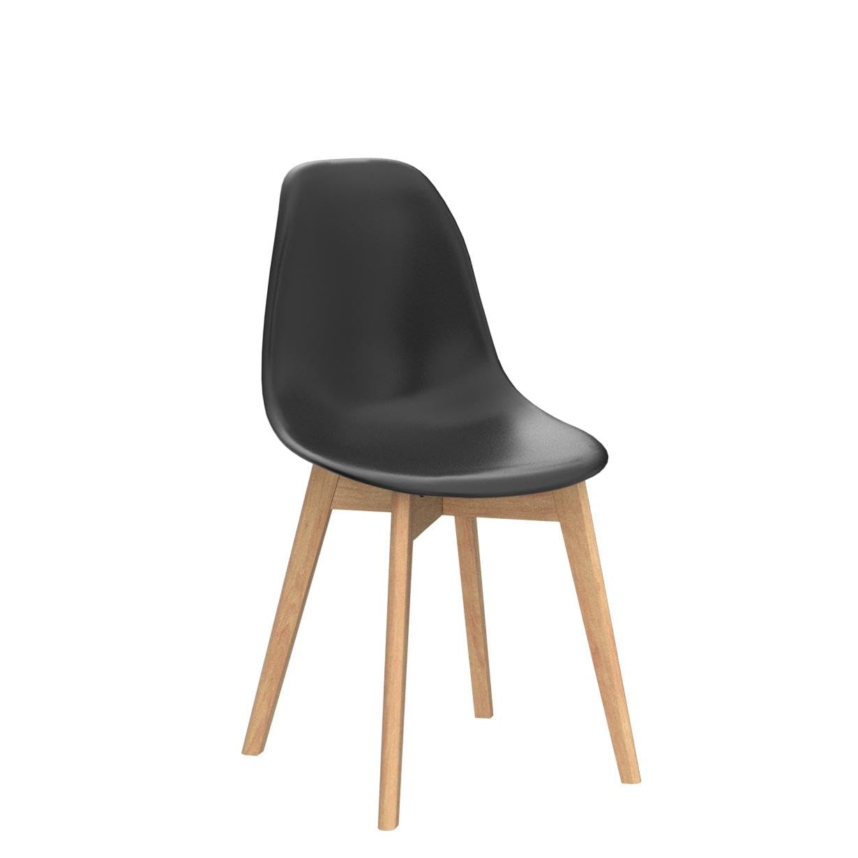 Silla Galet Para Comedor – Diseño Moderno, Estructura Metálica, Asiento Tapizado, Color Negro