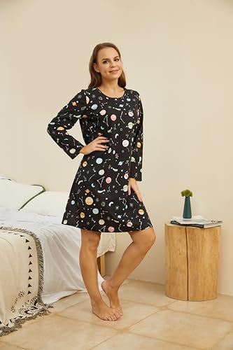 Image of PNAEONG Women's Cotton Long Maxi Night Gown Nighty Dress Stylish Super Soft Comfortable
