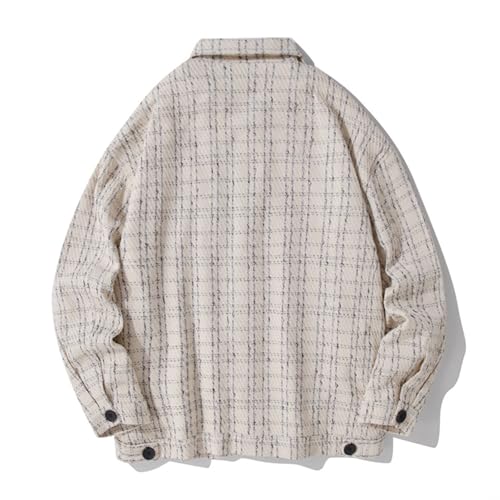 Sinzelimin Men's Hipster Shirts Coat Fashion Button Down Lapel Long Sleeve Blouse Tops Big Tall Boys Casual Outwear & Jackets2