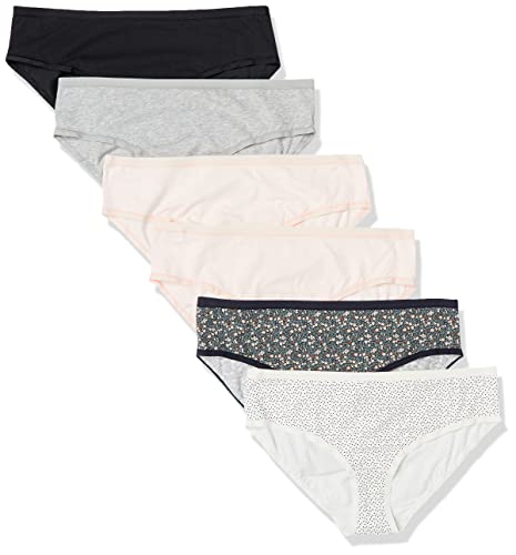Amazon Essentials Women's Cotton Hipster Underwear, Pack of 6
