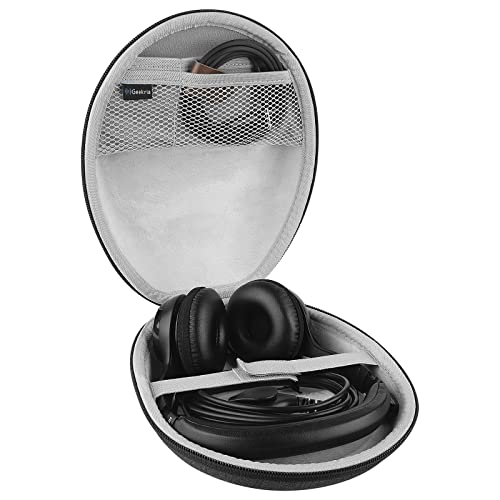 Geekria Shield Headphones Case for On-Ear Replacement Hard Shell Travel Carrying Bag with Cable Storage, Compatible with Plantronics Voyager 4320, Jabra Evolve 65 MS Headphones (Dark Grey)