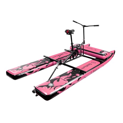 Spatium Bicicletas de agua para el lago inflable bicicleta de agua 3.0 adultos Pontón inflable bicicleta de agua de 3 hojas Hélice de una sola pieza Trasero Paseo SUP Bicicleta de agua con