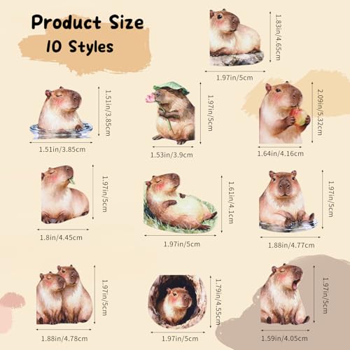 10 PC Magnetic Bookmarks, Cute Hydrochoerus  - image 2