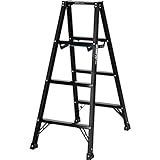 アルミ製軽量専用脚立120cm 3段 シエロブラック BS-120FX