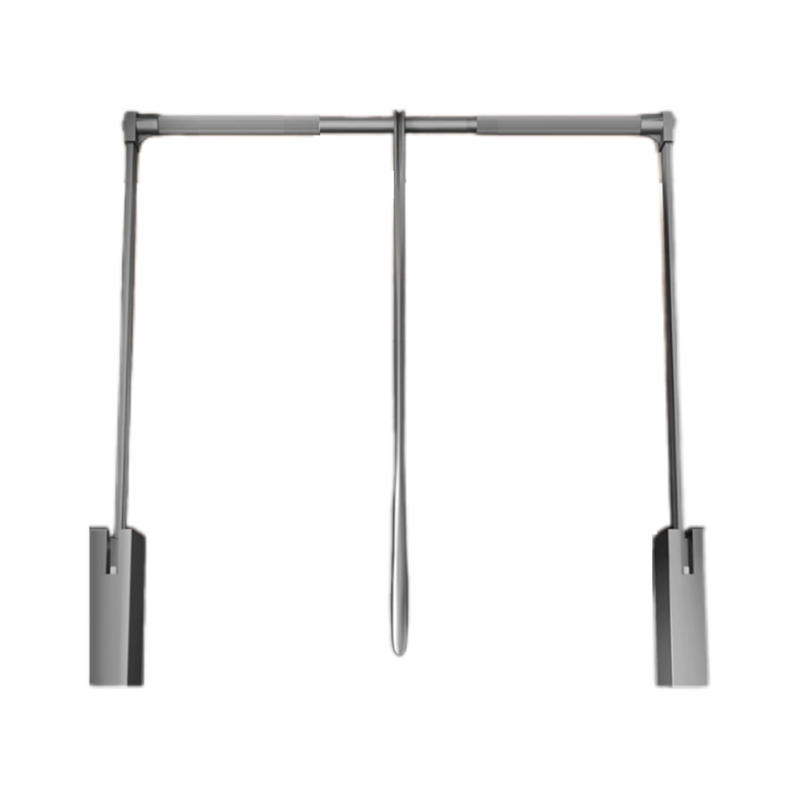 Generico Asta Appendiabiti Estraibile Regolabile, con Ritorno Morbido, Larghezza da 51 a 121 cm, capacità di carico di 18 kg, Ideale per soluzioni di stoccaggio salvaspazio.