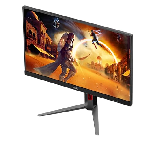 Image of AOC 24G4 24 inch Gaming Monitor FHD Fast IPS, 180Hz Refresh Rate, Wide Color Gamut-sRGB 126%, HDR10, 1.0ms MPRT, G-Sync Compatible, HDMI 2.0and Display Port for Gaming, Height Adjustable Stand