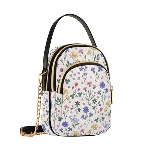 Sac à main pour femme avec motif herbe et porte-monnaie floral B3284