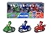 Dickie- PJ Mask 3 Motos de Juguete con Personaje, Multicolor (3143003)