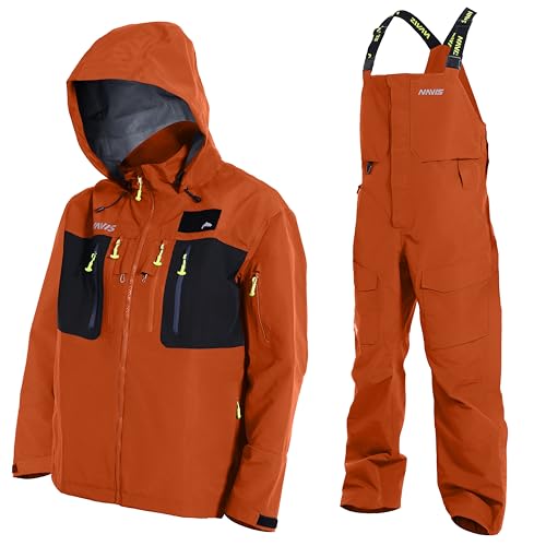 Men’s 3L-Gore Pro-Tex Waterproof Fishing Jacket & Bib Pants Set – Waders & Foul Weather Gear