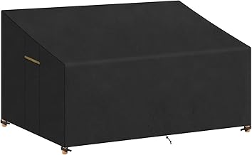 VANSHEIM Housse de Protection pour Canapé D'extérieur 3 Places Housse Protection Canape Exterieur 3 Places Housse de Protection pour Banc de Jardin Imperméable Résiste UV Tissu Oxford 200x99x61/89cm