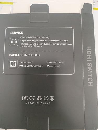 Gana Hdmi Switch 3 In 1 Out 4K@60Hz, Gana Hdmi Splitter Switcher With Remote thumb #8