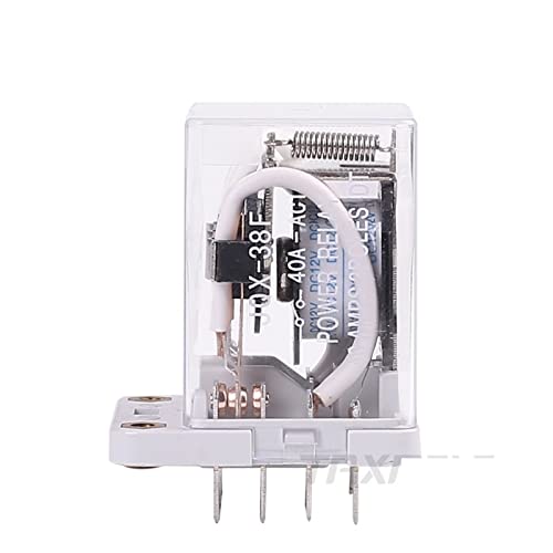 Relé de potencia JQX-38F 3Z con base de 11 pines y contactos conmutados de 40A a DC24V 3