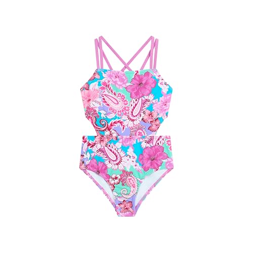 Image of Kanu Surf Girls' Beach Girl Sport Cut-Out One Piece Swimsuit