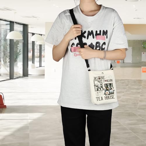 POFULL Uncle Iroh Inspire Gift Anime Gift Dragon Lover Gift Tea Lovers Gift Tea House Crossbody Bag4