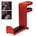 ENHANCE Support Casque Audio de Jeu ou de Musique avec Bras Pivotant à 360 Degrés, Pince de Fixation Format Universel pour Table et Bureau avec Rangement pour Câble Intégré - Rouge