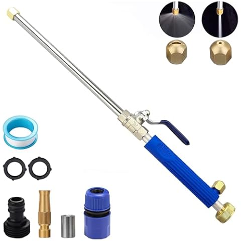 Raddile Upgraded Hydro Jet High Pressure Power Washer - Jet Nozzle for Garden Hose Power Washer Wand with 3 High Pressure Nozzle and Quick Connectors Cover