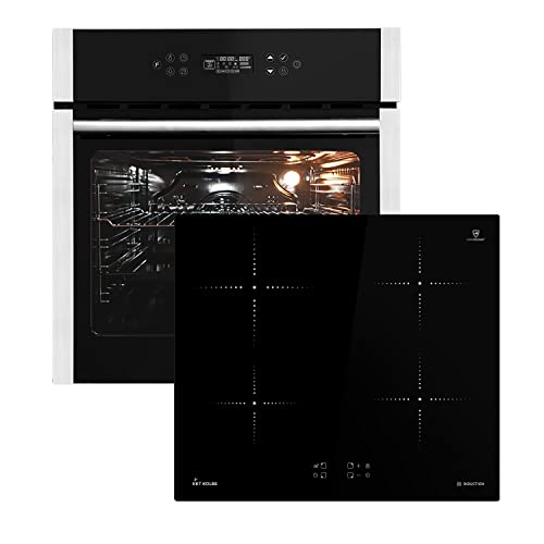 Autarkes Herdset: 60cm Einbaubackofen EB8313ED + 59cm Induktionskochfeld IH5900RL / Pizzafunktion/Grill/Umluft/Heißluft…