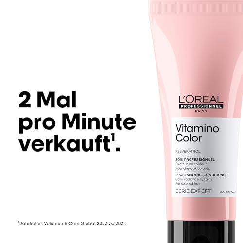 6. Bild von L'Oréal Professionnel | Farberhaltende Spülung für coloriertes Haar, Mit Resveratrol, Serie Expert, Vitamino Color Conditioner 200 ml (1er Pack)