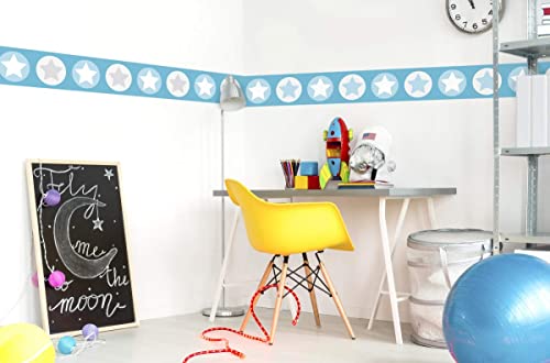CTP Pinnwand-Bordüre Bunte Sterne Auf Schwarz – 14,6 M, 7,6 Cm Breit, Für Klassenzimmer