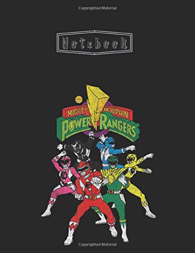 Notebook: Mighty Morphin Power Rangers Pose All Characters College Ruled Large Size 8.5''x11'