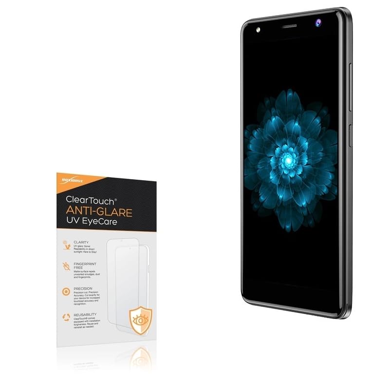 BoxWave Screen Protector Compatible With Yezz Max 1 - ClearTouch Anti-Glare Anti-UV EyeCare (2-Pack), Filters out Harmful Blue Light Reduce Fatigue