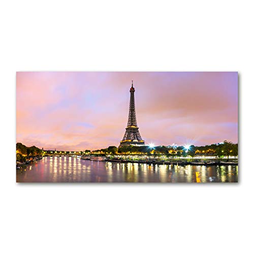 Fond de hotte Tour Eiffel Paris en verre trempé 100x50cm Tulup