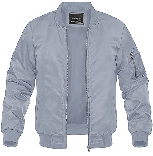 MAGNIVIT Mens Lightweight Jackets Light Bomber Jackets Casual Lightweight Bomber Jackets Track Jacket Windbreaker Fashion Coat for Men