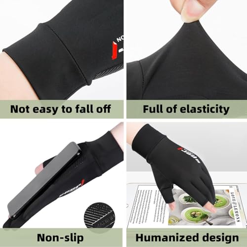 Image of UV Protection Motorcycle Gloves for Men Women - Summer Ice Silk Breathable Non-Slip Riding Gloves with UPF50+ Sun Protection, Summer Wear for Scooty, Bike, Outdoor Activities