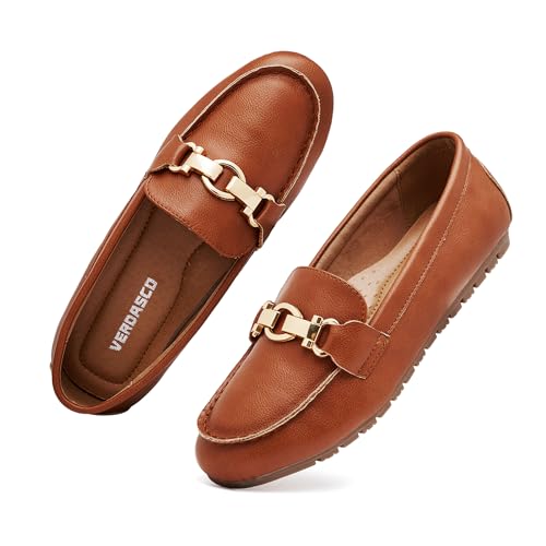 Image of VERDASCO Women's Loafers Comfort Slip-Ons Flat Work Shoes Casual Moccasins Penny Loafers Lady Dress Shoes