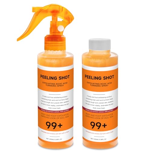 Body Keratin Care Kojic Acid Turmeric Spray: Gently Exfoliating Peeling Shot Hydrates Nourish your skin Suitable for All Skin Types 200ml - UP