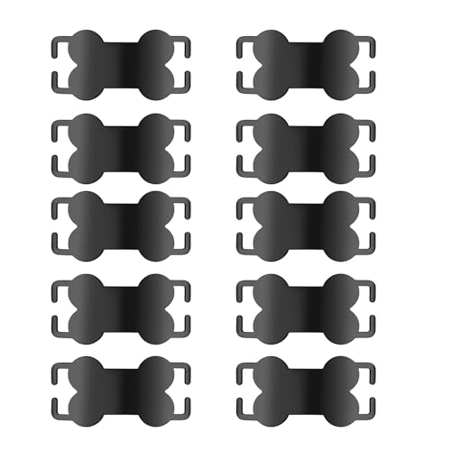 Dog Identify Plate Collar Slider Pendant Antilost Dog Collar Pendant Bone Shaped Dogs Name Label for Pet Walking 10PCS