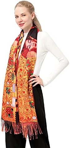 XINYUN Fashion Shawl Scarf for Women Gift with Classic Tassel Soft Feel Cashmere Large Warm Scarves Fall Winter Blanket Shawl Wrap for ladies girls