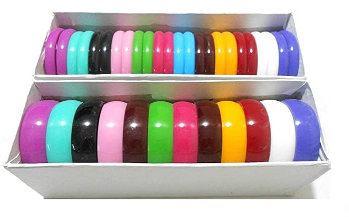 GOELX Plastic Bangles Kada(20mm) & Thin(10mm) Combo - Set of 2 Boxes - Kids to Adults (2.8) (B0B68YPFNK) Amazon Price History, Amazon Price Tracker