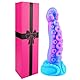 18 cm Anfänger kleines Monster-Tentakel-Dildo mit Saugfuß, Silikon Fantasie-Drachen-Analplug, realistischer Oktopus-Penis konischer Alien-Dildo, lila-blaues G-Punkt-Spielzeug für Männer und Frauen