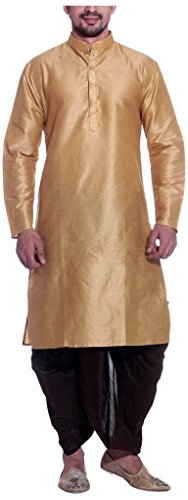 Kurta y dhoti mezcla de seda hombre conjunto cómodo para eventos culturales y bodas