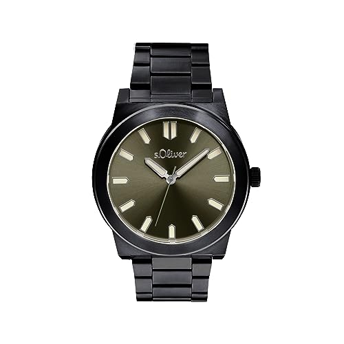 Montre homme s.Oliver 2036556 en acier argenté et étanche 5 bars