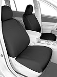 CalTrend Front Buckets Seats, NeoSupreme Seat Covers for 2017-2019 GMC Acadia Charcoal Charcoal Insert and Trim