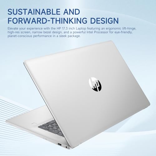 Image of HP Essential 2025 Laptop, 17.3 inch FHD, CORE 7 (Beats i7 1355), 64GB RAM, 2TB SSD, FP Reader, Backlit KB, Webcam, Wi-Fi 6, Windows 11 Home, Silver, Bundle with PCO Laptop Cooler