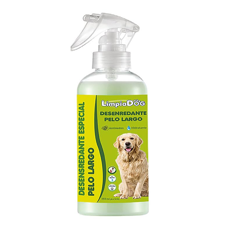 Limpiadog Spray Natural Desenredante 500ML, Suavizante y Acondicionador para Perros y Gatos - Ayuda a Eliminar los Nudos - Adecuado para Todo Tipo de Pelaje y Todo Tipo de Razas