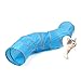 PAWZ Road S Shape Larger Gatti Tunnel Gatto Pieghevole Giocattolo con 2 Modi e 2 grotte per Piccoli Gatti di Medie e Grandi Dimensioni, Gattini, Conigli Blu 30 * 130cm