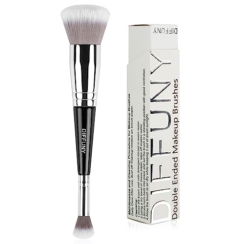 Diffuny Foundation Brush, Double Ended Makeup Brush For Eyeshadow Blending, Blush, Powder, Kabuki - Ideal For Liquid, Cream, Setting Powder, Bronzer, Face Make Up Brush Tool #TOP15