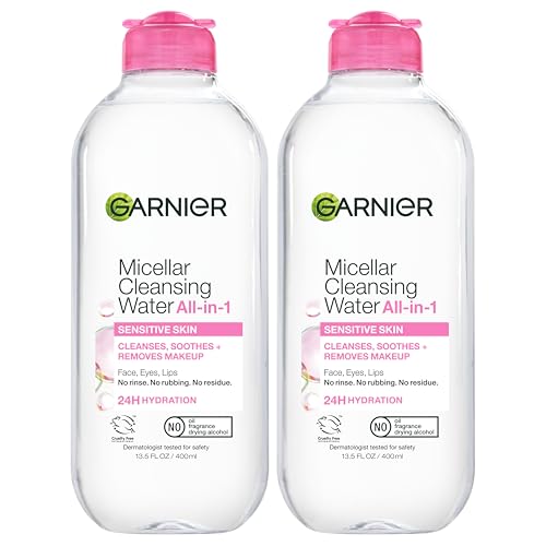 Garnier Micellar Water, Hydrating Facial Cleanser & Makeup Remover, Suitable for Sensitive Skin...