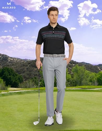 Image of M MAELREG Golf Pants Men Quick Dry - 30 inch /32 inch /34 inch Stretch Lightweight 5 Pockets Water-Resistant Casual Mens Dress Pants