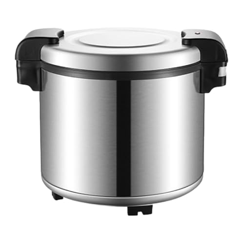 VEKAZ業務用炊飯器、ステンレス炊飯器 、保温、電気保温器、サーモスタット、110V 、大容量 、23L,炊き こびりつかない鍋 蒸し 健康食品 玄米/白米 厨房 学生食堂に適しています (23L ステンレススチールモデル)